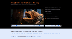 Desktop Screenshot of html5media.info